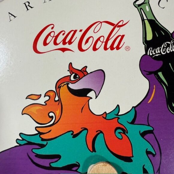 Vintage Double-Sided Coca-Cola x BLAZE 1996 Atlanta Paralympic Games Fan - Picture 4 of 10